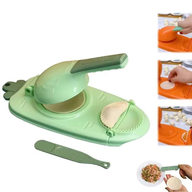 Household Dumpling Maker Dough Pressing Manual Tool Plastic Dumpling Making Moulds Dumpling Skin Machine Kitchen Accessories