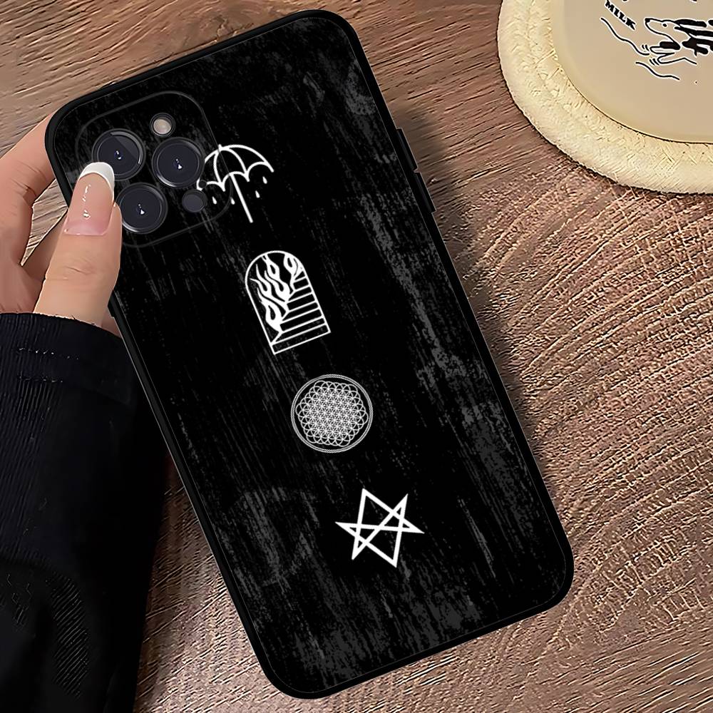 Rock Band B-Bring M-Me The H-Horizon Custodia per Telefono Per IPhone 17 16 15 14 13 12 11 Pro Max Plus Mini Cover Morbida Nera