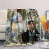 1PC Bridgerton Print Flannel Blanket, High quality Comfortable for All Seasons, Home Decor, Warmth and Comfort, Perfect for Christmas Gifts