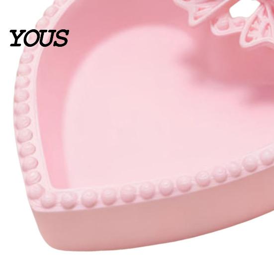 Combined Decorative Trays Set 3D Printed Bow Jewelry Tray, Cute Heart-Shaped Organizer, Stable Desktop Organizer Bay Window Decor Accessory for