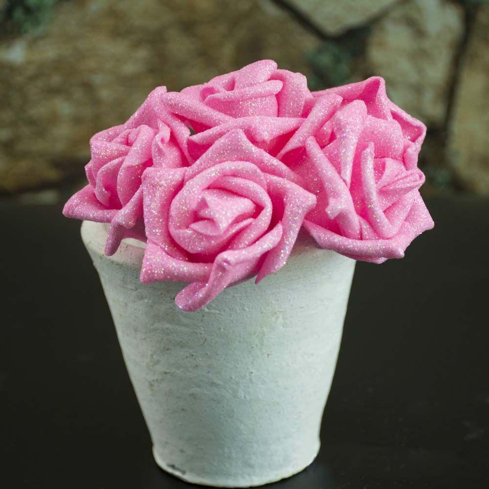 DIY Wedding Party Decor Blue Roses Bride Bouquet Artificial Roses Decoration Foam Roses Artificial Flowers