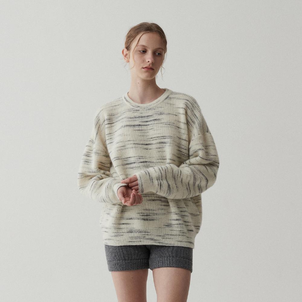 Odier Striped Alpaca Pullover - Ivory Ivory/Free