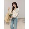Mishow Women's Lace Ruffle V-Neck Blouse