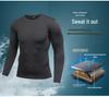 Men's Solid Color Long Sleeve Compression Sport Shirt - Sweat-Wicking, Quick-Drying, Elastic Fitness Running Top