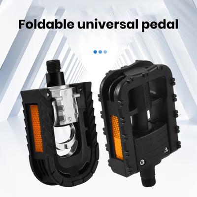 2Pcs Bike Pedals Folding Bicycle Strength Ultra-light Smooth Bearings High Pedals with Universal Simple Installation