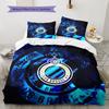 Club Brugge KV Pattern Bedding,Quilt Set Quilt Cover Pillowcase Home Birthday Gift(1 * Duvet Cover + 2 * Pillowcase, Without Core)