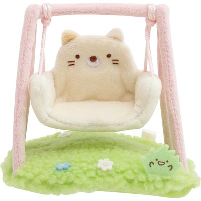 San-X Sumikkogurashi „Minikko Kindergarten“ Szenen-Stofftier Schaukel MV23801 H120 x B120 x T100mm