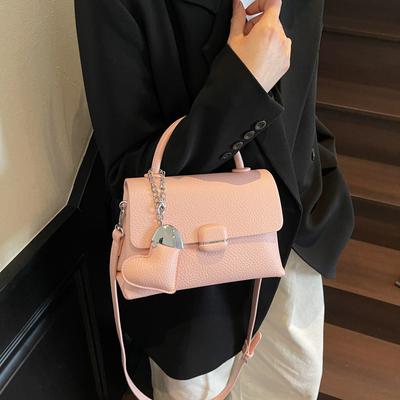 Koreanischer Ins-Trend Mode Handtrage kleine quadratische Tasche 2025 neu niedliches Mädchen schlichte High-End strukturierte Schultertasche