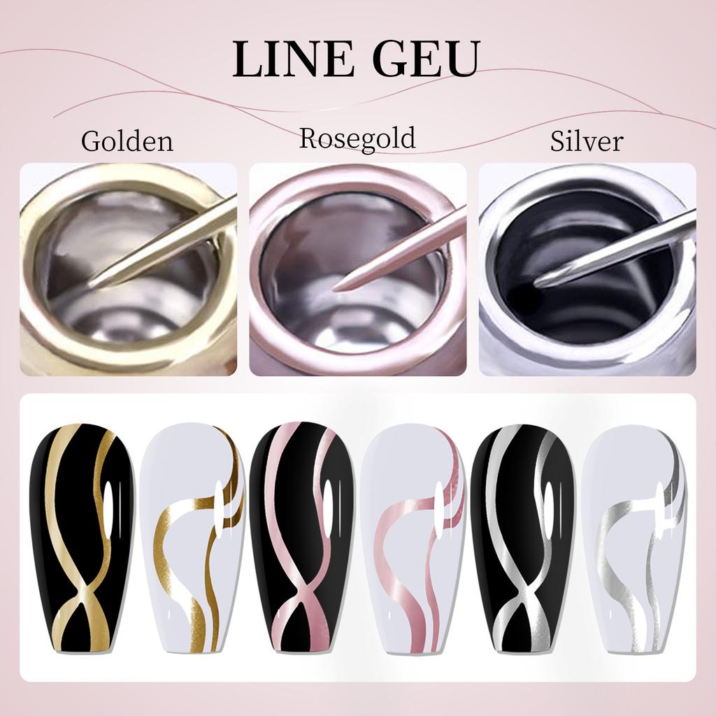 Metal Wire Glue High Density Painted Wire Glue Gold and Silver Classic Phototherapy Nail Glue