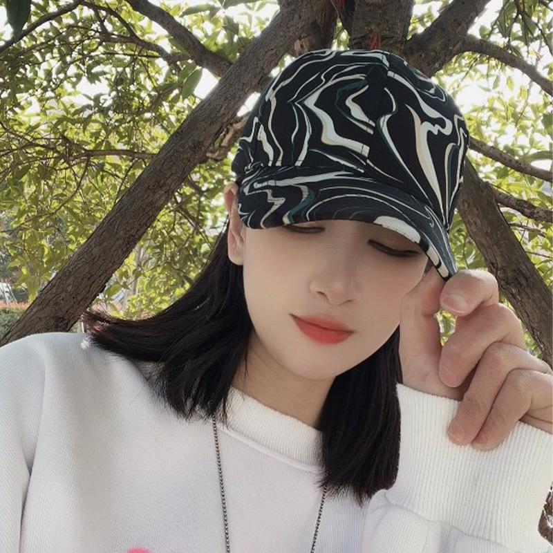 Graffiti Stripe Fashion Men'S And Women'S Baseball Caps Cotton Alphabet Hip Hop Versatile Sports Breathable Sun Hat
