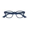Gucci Temple Logo Square Optical Frame Unisex Couple Style Blue