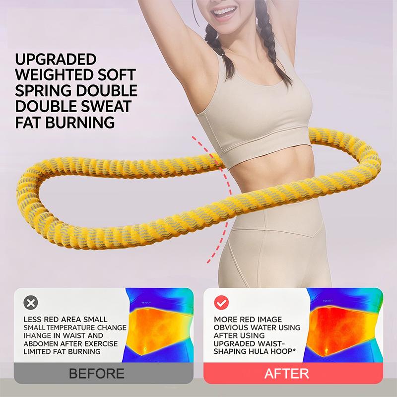 Soft Spring Fitness Hoop Adults Weights Loss Burns Fat Easy To Fold And Store Waist Toning Fitness Circle Unisex Waist Exercise
