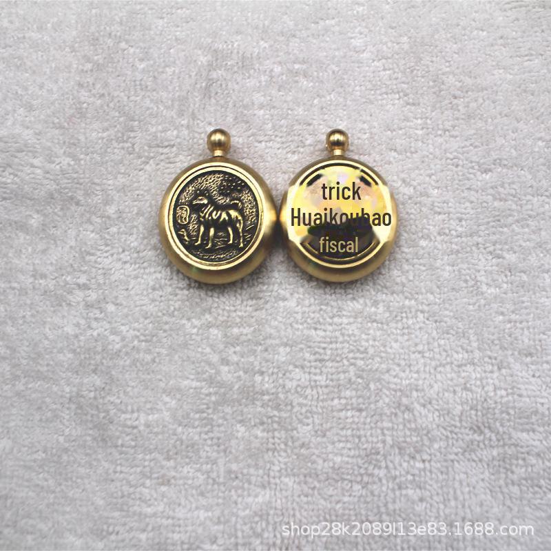 Pure Brass Zodiac Gyroscope Keychain Ornament