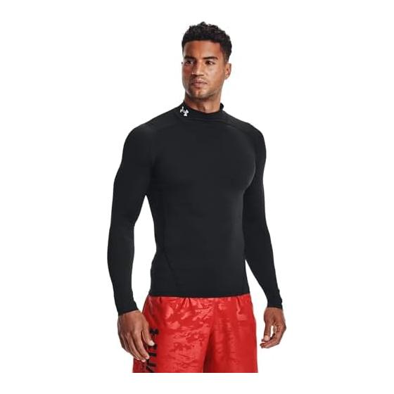 Under Armor Baselayer UA Heat Gear Armor Compression Long Sleeve Mock Shirt Men s