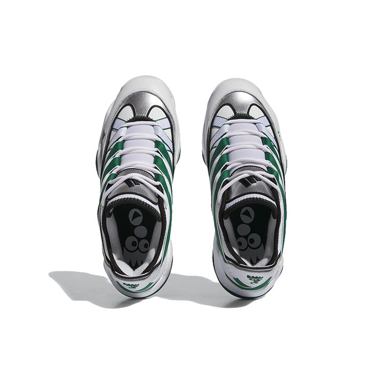 Adidas Originals Top Ten Leather Non-Slip Mid-Top Retro Basketball Shoes Unisex Sneakers White Green IF1066