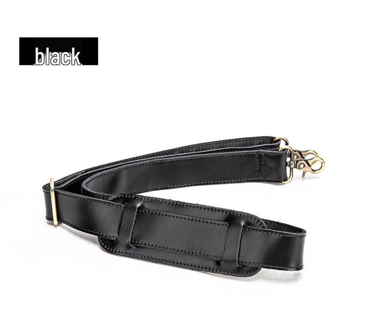 NIUCUNZH Men's Adjustable Retro Crossbody Bag with Crazy Horse Leather Shoulder Strap