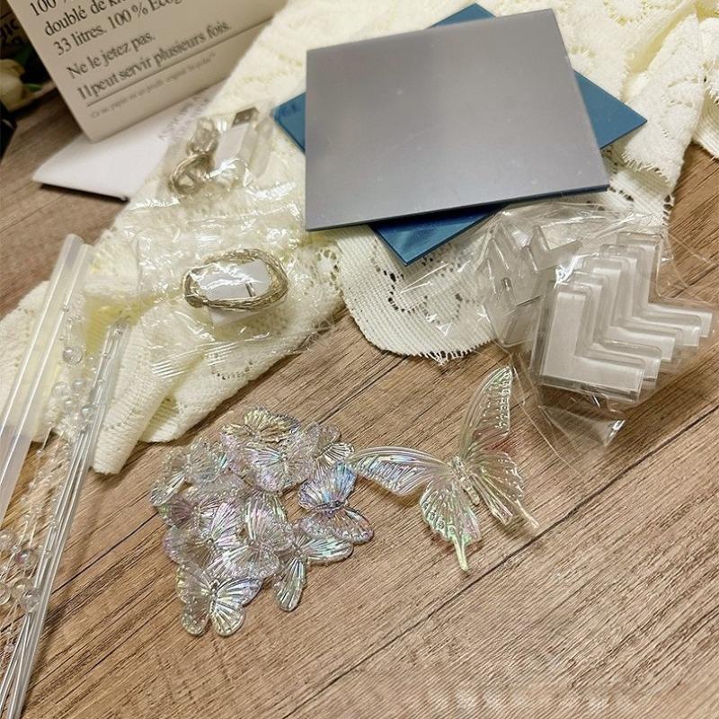 DIY Night Light Material Kit Cube Creative Plug in Night Lamp Art Aesthetic Bedside Lamp Butterfly Mood Light Bedroom Decor Gift