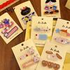 Cat Pattern Hair Pins 2/3Pcs Girl Hairpins Cats Puppies Rabbits Bread Broken Fixer Clips Smooth Edges Side Bang Accessories Puppy Design Hairpin