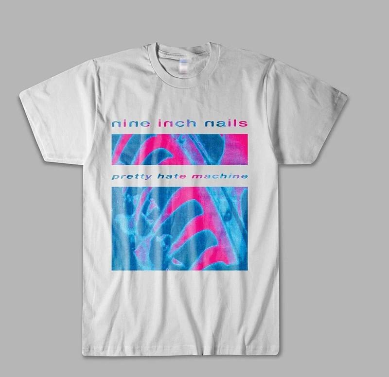 

Nine Inch Nails Pretty Hate Machine Rare T-Shirt Funny White Cotton Tee M