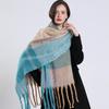 New Luxury Cashmere Women Plaid Scarf Winter Warm Shawl And Wrap Bandana Pashmina Long Tassel Female Foulard Thick Blanket