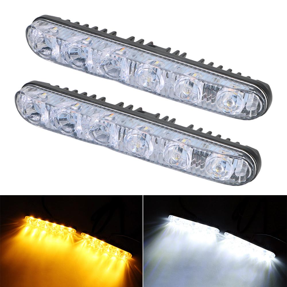 1 Pair DRL Auto Daytime Running Lights Turn Signal Indicators Car Daytime LED Light Universal Car Styling Waterproof