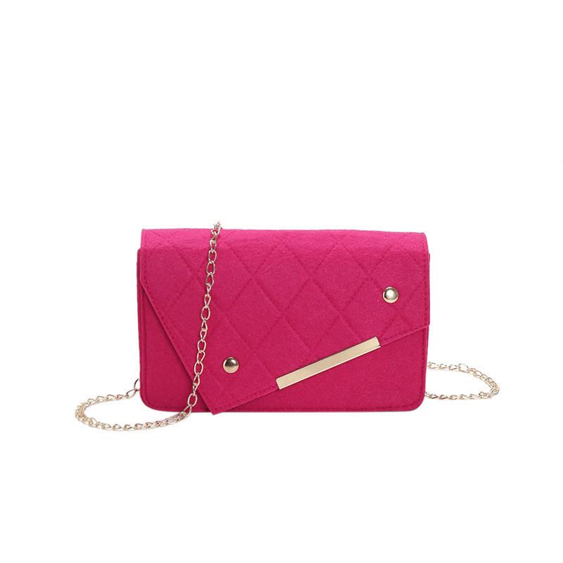 Trendiger Street Style Filzketten-Kleines Quadratische Tasche Für Damen 2023 Modische Umhängetasche