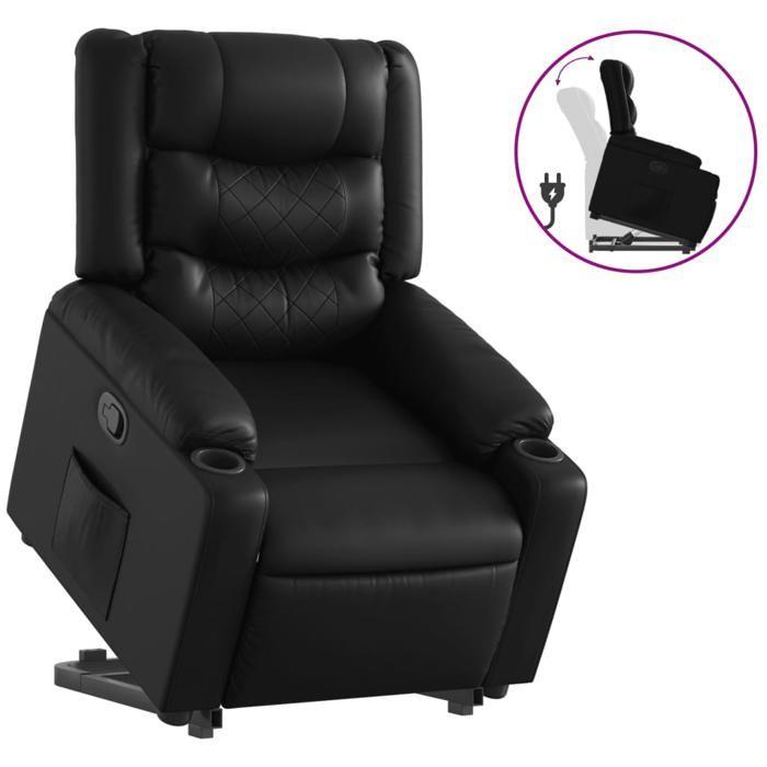 VidaXL Recliner, Relaxation Chair with Adjustable Backrest and Footrest, Living Room Seat, Black 3206551