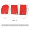 3pcs/set Red Decorating Tool Baking Dough Cutting Scraper Plastic Dough Scraper Thickened Three-Piece Cream Scraper