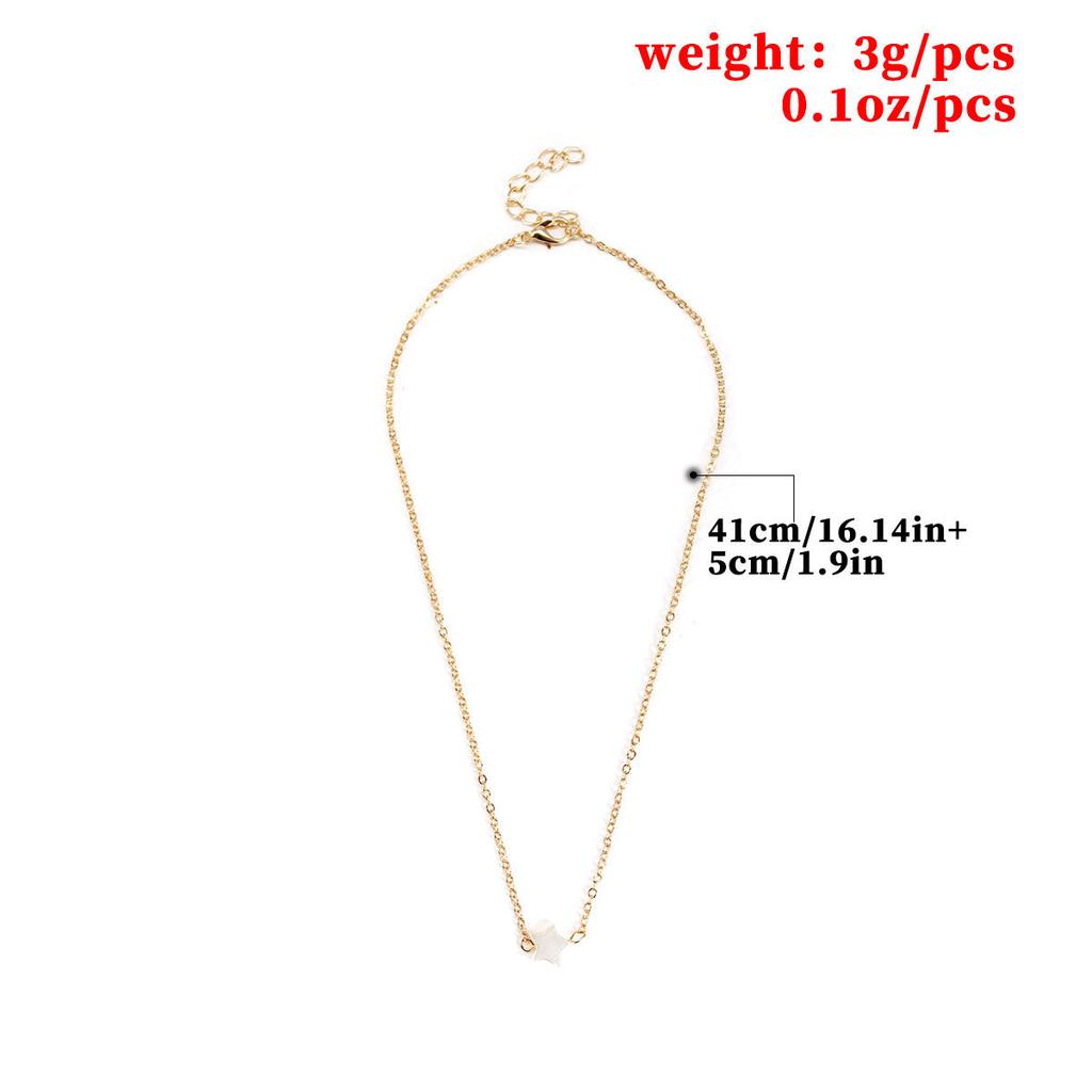 Fashion Shell Five-pointed Star Necklace, New Versatile Couple