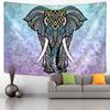 Style Elephant Tapestry Wall Hanging Yoga Mat for Home Bedroom Decor Mandala Psychedelic Polyester Tapestry