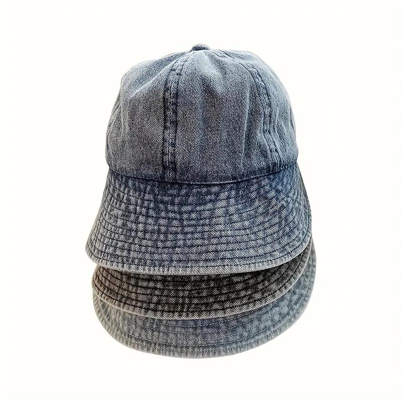 Summer Sun Cowboy Hat Foldable Wide Brim Women Bucket Hat Girl Lady UV Protection Adjustable Outdoor Beach Panama Ponytail Cap