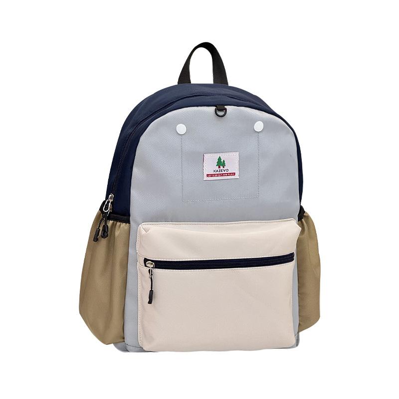 Schoolbag Student School Bag American Casual Large Capacity Travel Backpack Trend Candy Color Matching College Student Sports Backpack
