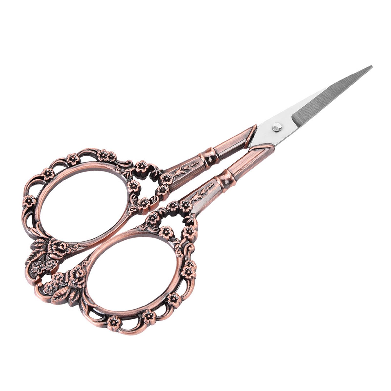 

1pc Vintage Flower Pattern Needlework Embroidery Stainless Steel Scissors (Color #2)