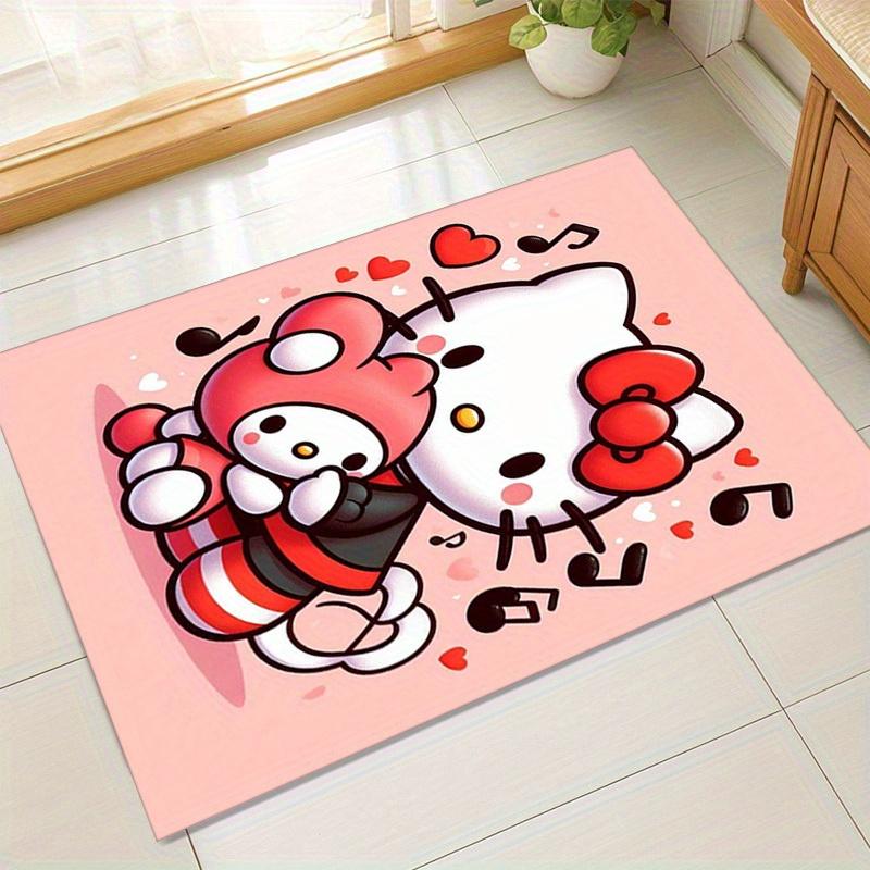 

1 шт. Коврик-обнимашка Hello Kitty и My Melody - Милые мультяшные персонажи, Офисный ковер, Уличный коврик, Идея подарка для дома sz137 60cm by 90cm