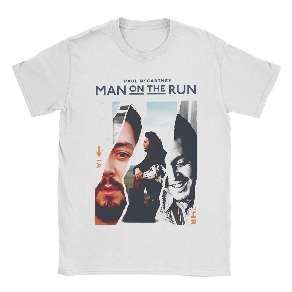 PaulsMcCartneys Unisex On The Run Unisex T Shirt Humor Tees Short Sleeve Crewneck TShirt Cotton Plus Size Clothes