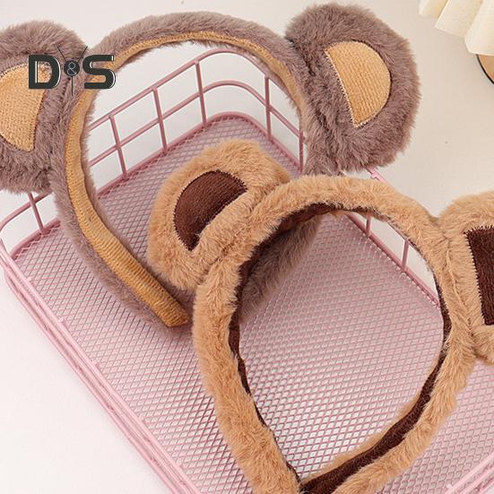 1/2/3Pcs Bear Ear Decor Headband Decorative Animal Hair Hoop Cartoon Hairband Baby Hair Accessories Girls Party Props