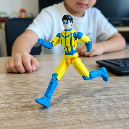 3D-gedruckte Actionfigur, mehrgelenkiges bewegliches Spielzeug, sammelbare artikulierte Figur für Schreibtischdekoration, Geschenke für Sammler