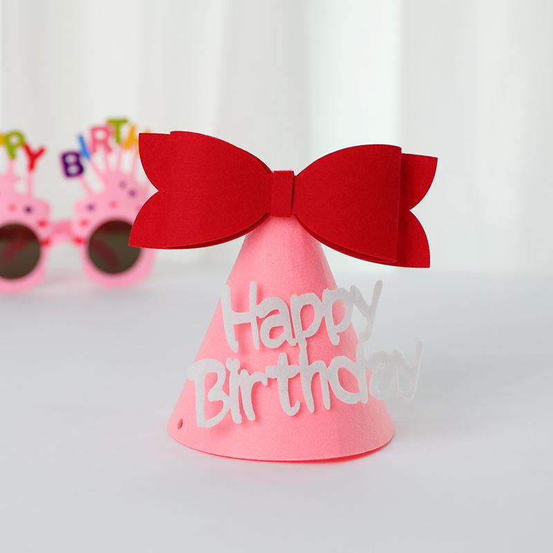 Korean Baby Bow Birthday Hat for 1-Year-Olds - Cake Decoration Accessory