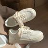 Japanese Versatile Milk Fufu Little White Shoes Under the Brand Women's 2025 Spring New Thick-soled Retro Casual Board Shoes