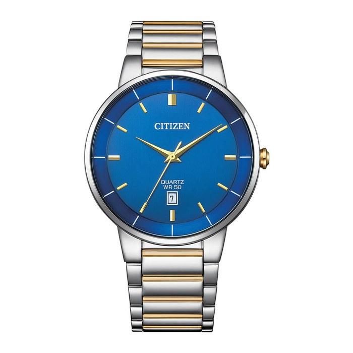 [Citizen] Quartz Men s Watch BI5124-50L Blue Silver & Gold