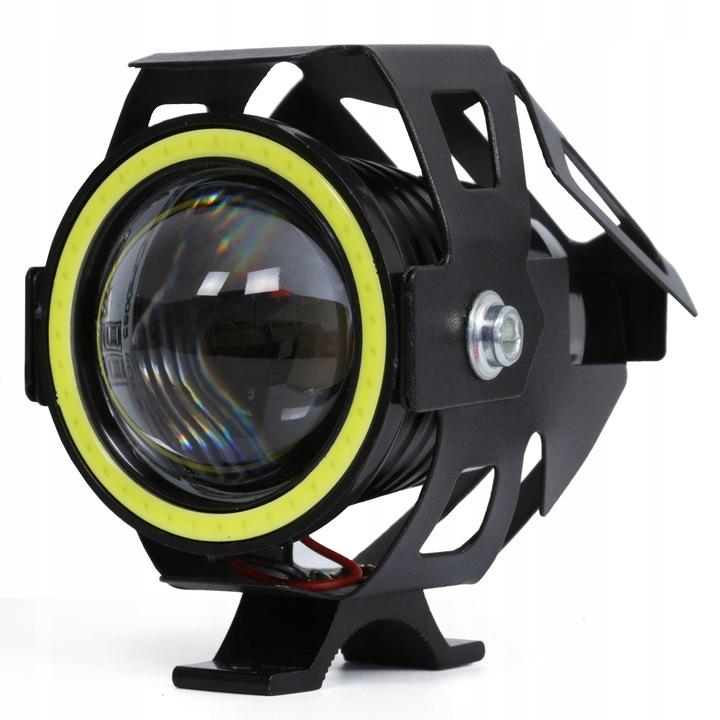 2X Halogen Motocyklowy Led Lampa Reflektor Ring Cob Komplet 2 Tryby Światła