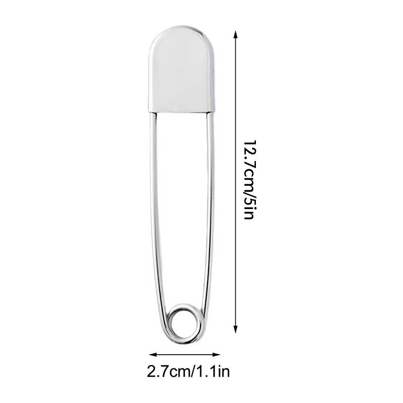 5PCS 304 Stainless Steel Oversized Safety Pin 12.7cm Large Size Brooch Pins DIY Sewing Tools Apparel Supplies Decor Accessories