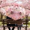 1pc Princess Flowers Automatic Folding Umbrella, Heavy Duty 8 Rib Iron Frame,  Suitable for Travel, Daily Use, Birthday, Decor Gift M0104039