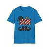Unisex Softstyle T-Shirt SON Bubble Letters Elf Shoes Hat Crown Lights Christmas