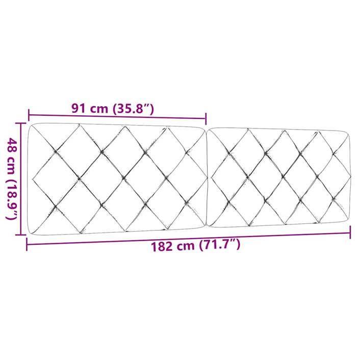 VidaXL Coussin de tête de lit noir 180 cm tissu 4019235