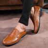2024 Spring Doudou Shoes Men's Shoes Business Casual Foot Leather Shoes British Soft-soled Lazy Driving Shoes 8019