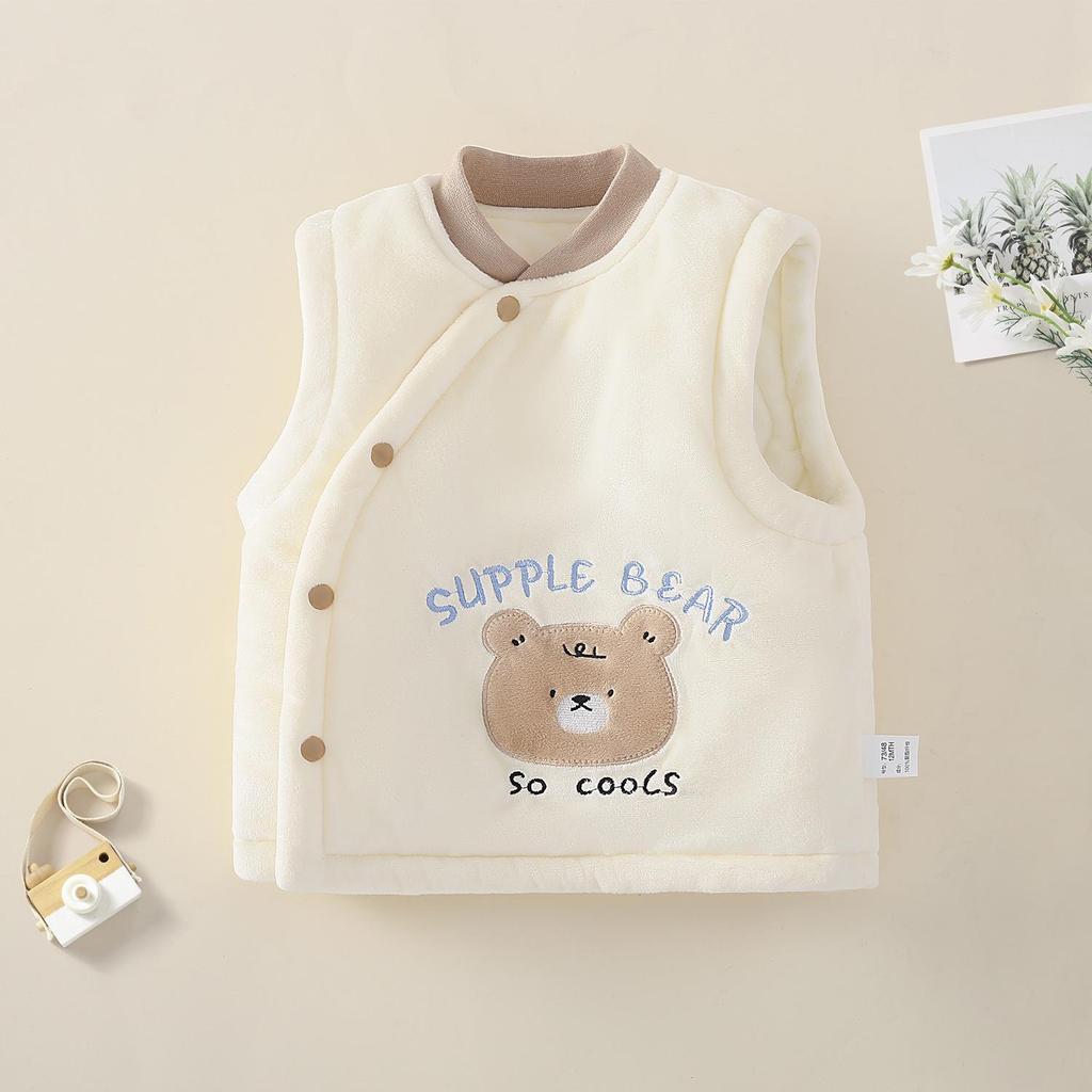 Herbst Winter Warme Baby Baumwollweste - Ärmellose gesteppte Jacke für Neugeborene