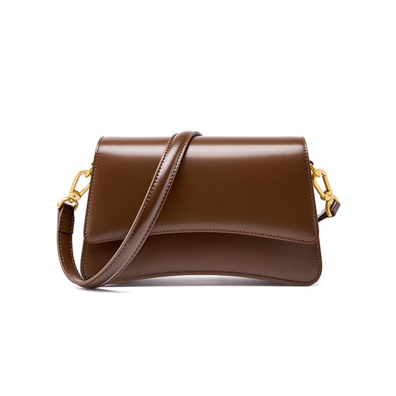 Hifashion Elegant Genuine Leather Underarm Shoulder Bags For Women Luxury Designer Saddle Crossbody Bags Female Fashion Handbags