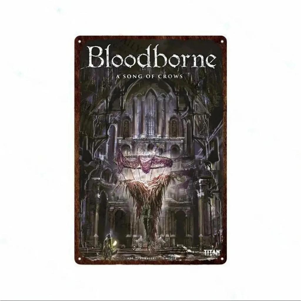 Plaque Metal Tin Signs Bloodborne Wall Decoration Vintage Art Posters Iron Painting for Man Cave Home Cafe Game Room Club Bar