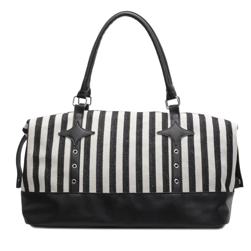 Women's Personalized Hand-held Travel Bag Striped Design with Shoes and Silhouette Style To Go Out for Fun, Wet and Dry Niche Yoga Bag